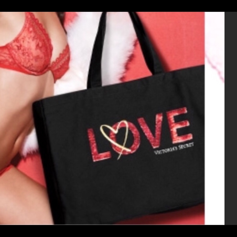 New Victoria’s Secret Tote LOVE in RED sequins